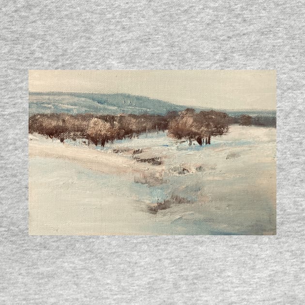 Snow Field Landscape Oil Painting by Gallery Digitals